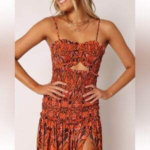 Petal & Pup Cecil Smocked Cutout Sundress